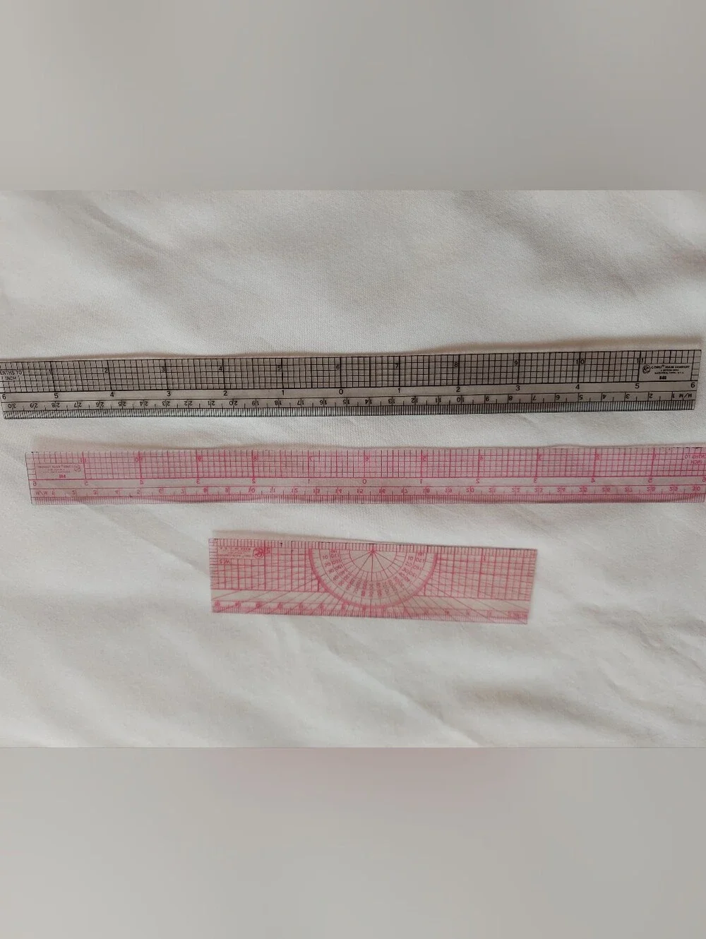 Vintage C Thru Ruler Co. - Drafting Tools Lot - 7 Pieces - variety- See Details